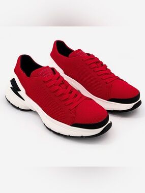 Neil Barrett Red Bolt Sneakers